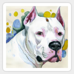 Dogo Argentino Watercolor - Dog Lovers Sticker